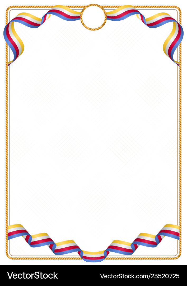 Frame and border of comoros colors flag Frame and border of comoros colors flag vector image