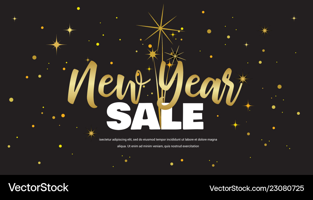 Happy new year sale vector image