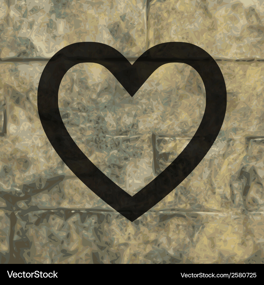 Heart flat modern web button and space for your Vector Image
