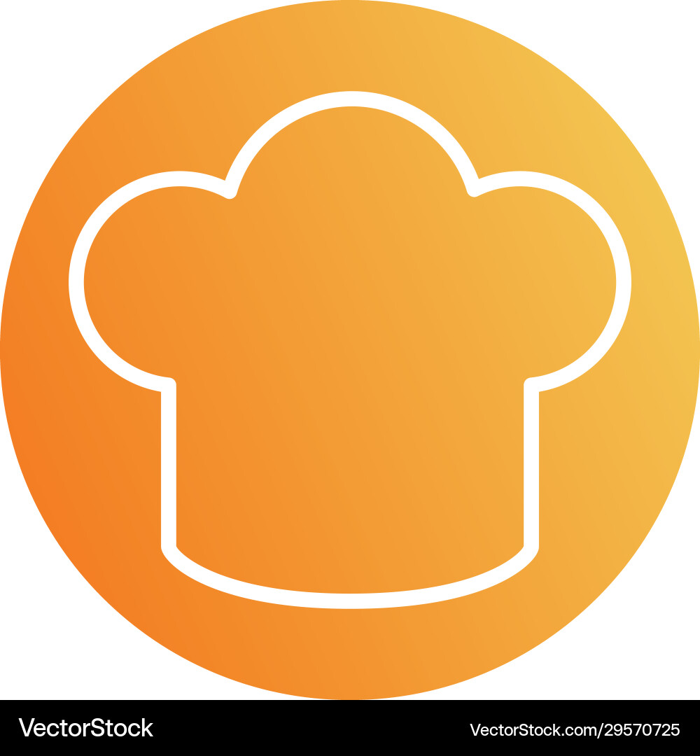 Isolated chefs hat block style icon design vector image