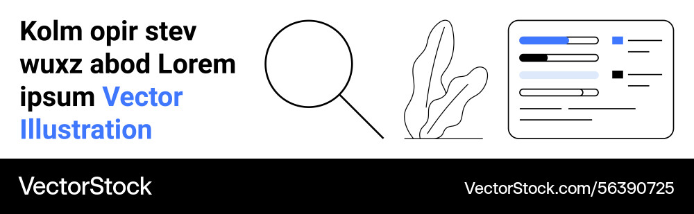 Magnifying glass exploring text and document Magnifying glass exploring text and document vector image
