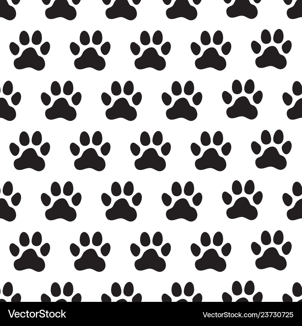 Paw prints seamless pattern Paw prints seamless pattern vector image