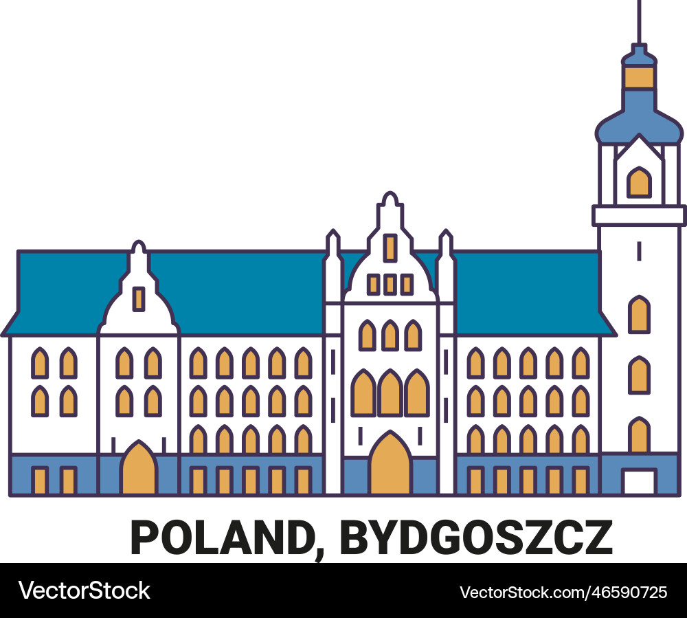 Poland bydgoszcz travel landmark vector image