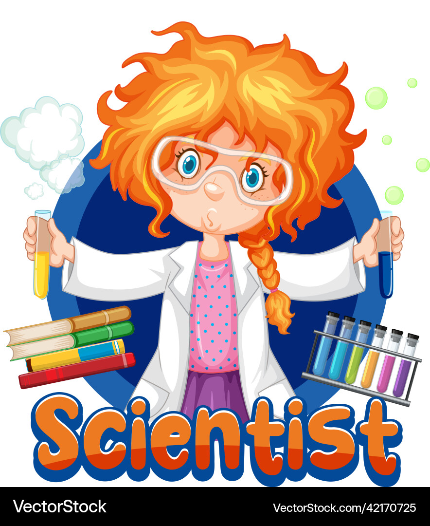 Scientist doing science experiment in the lab Scientist doing science experiment in the lab vector image