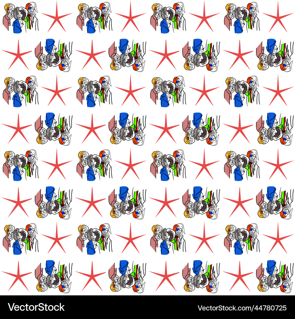 Seamless pattern with stars Vector Image