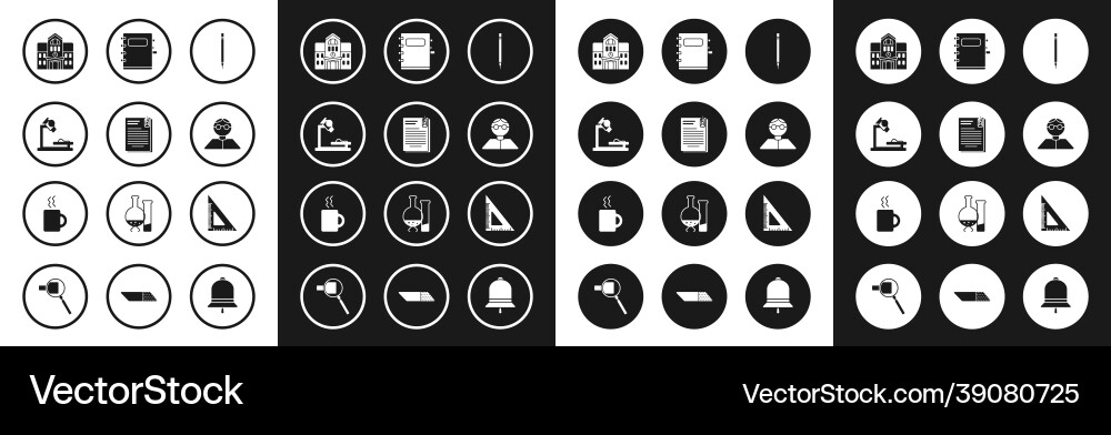 Set pencil with eraser file document and paper Set pencil with eraser file document and paper Vector Image