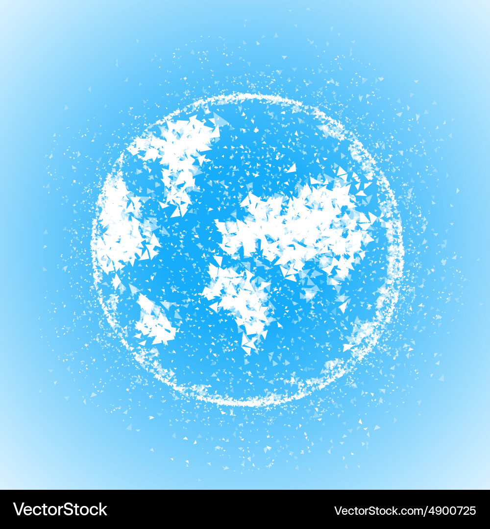 Triangular Earth Globe Vector Image