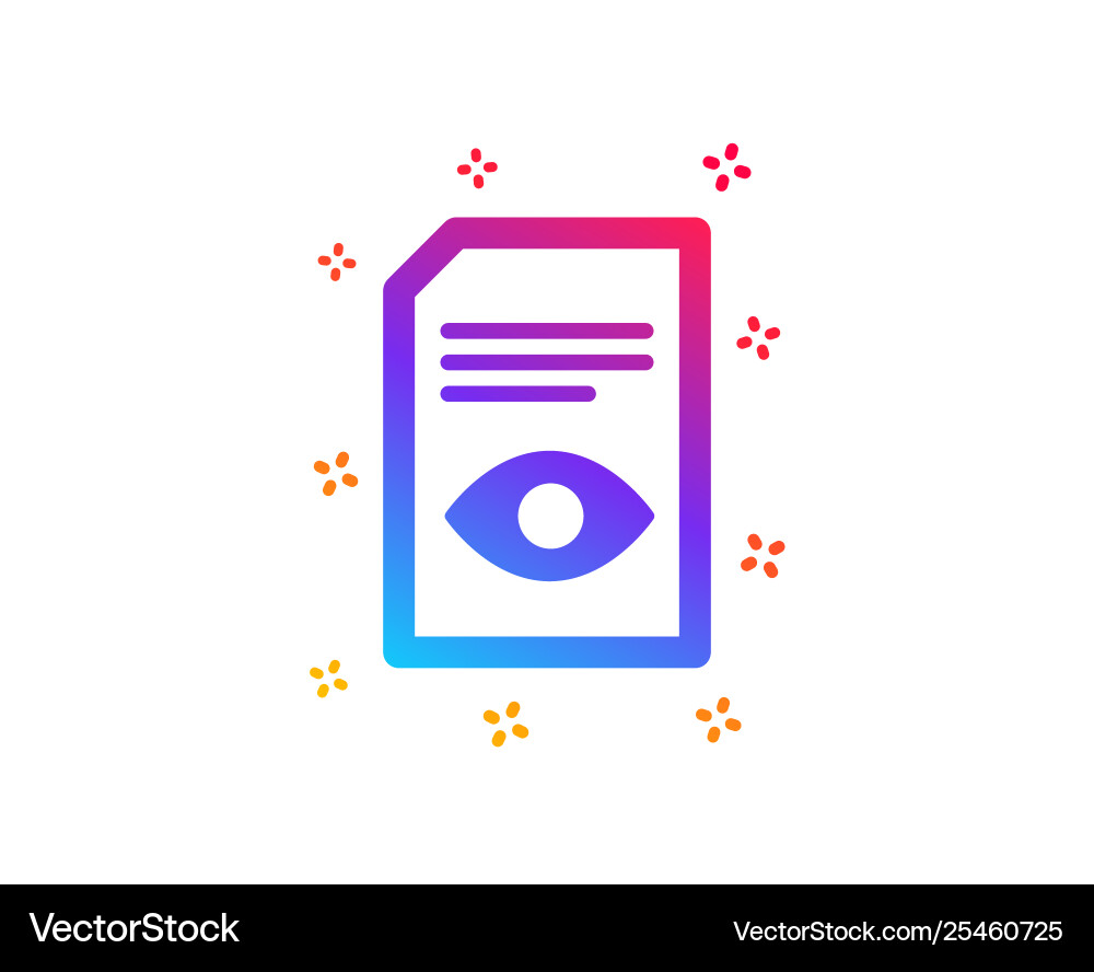 View document icon open file sign vector image