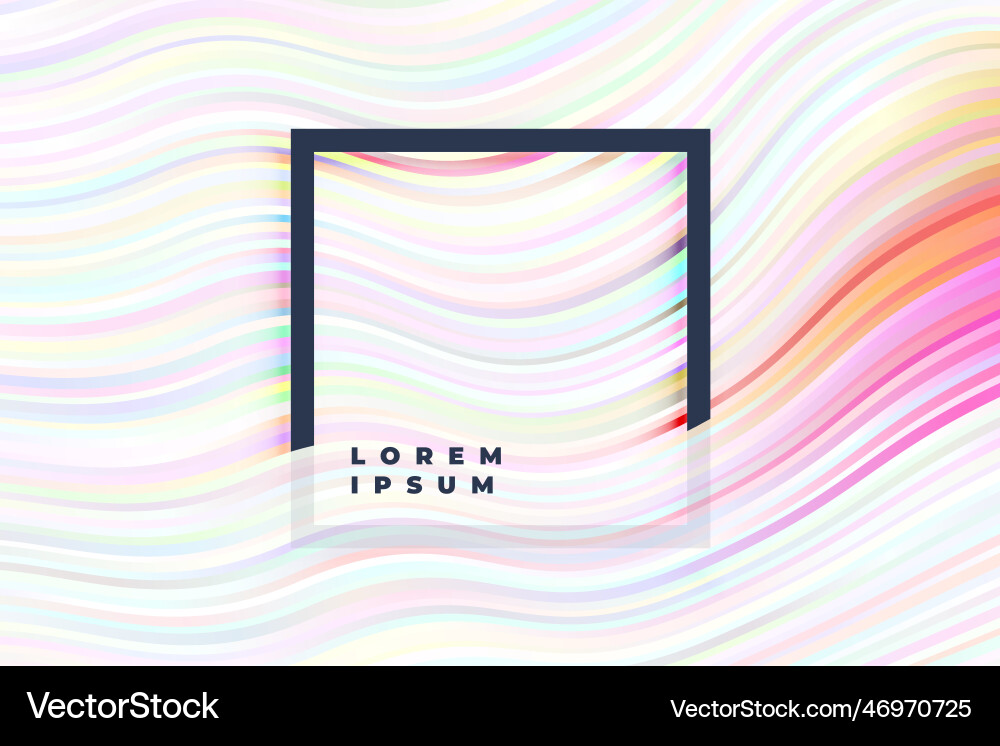 White background with soft colorful lines Vector Image