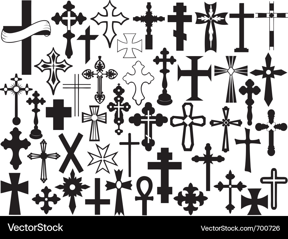 Cross Symbols Collection vector image