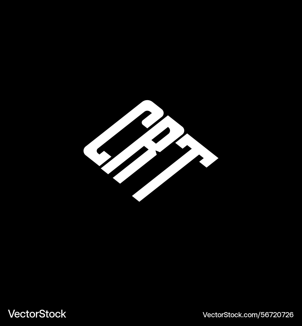 Crt letter logo design on black background Crt letter logo design on black background Vector Image