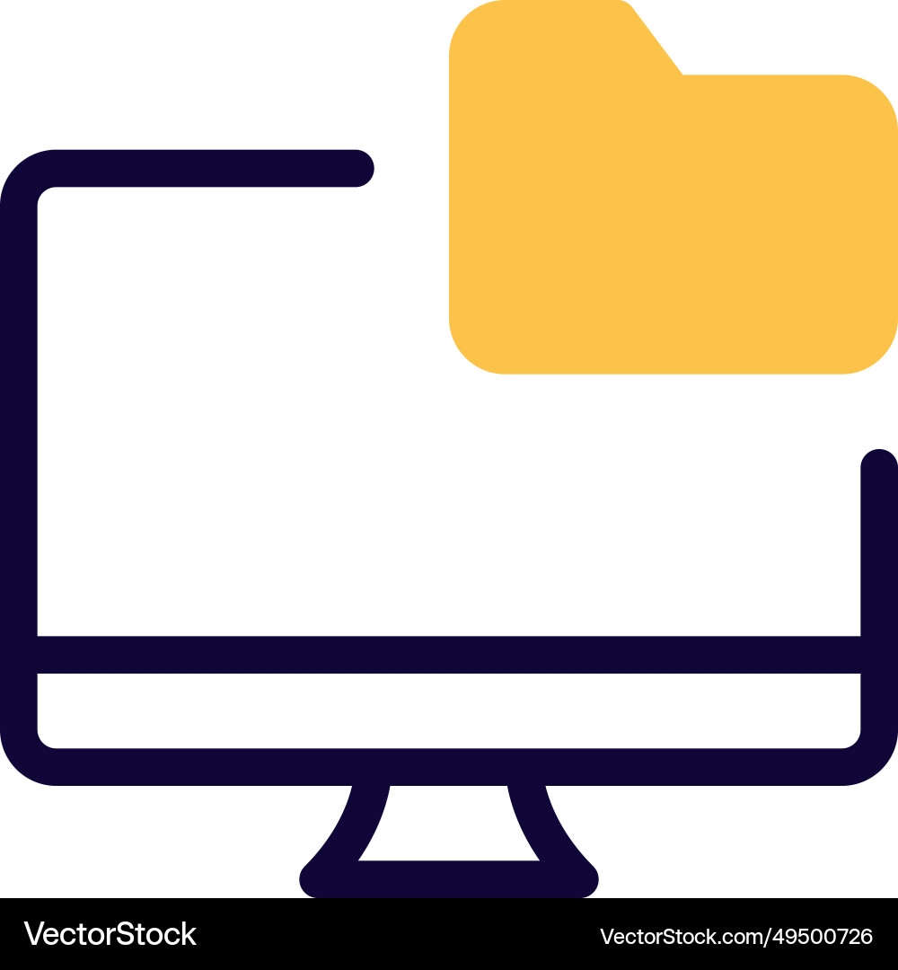 Digital folder for organizing and storing files vector image