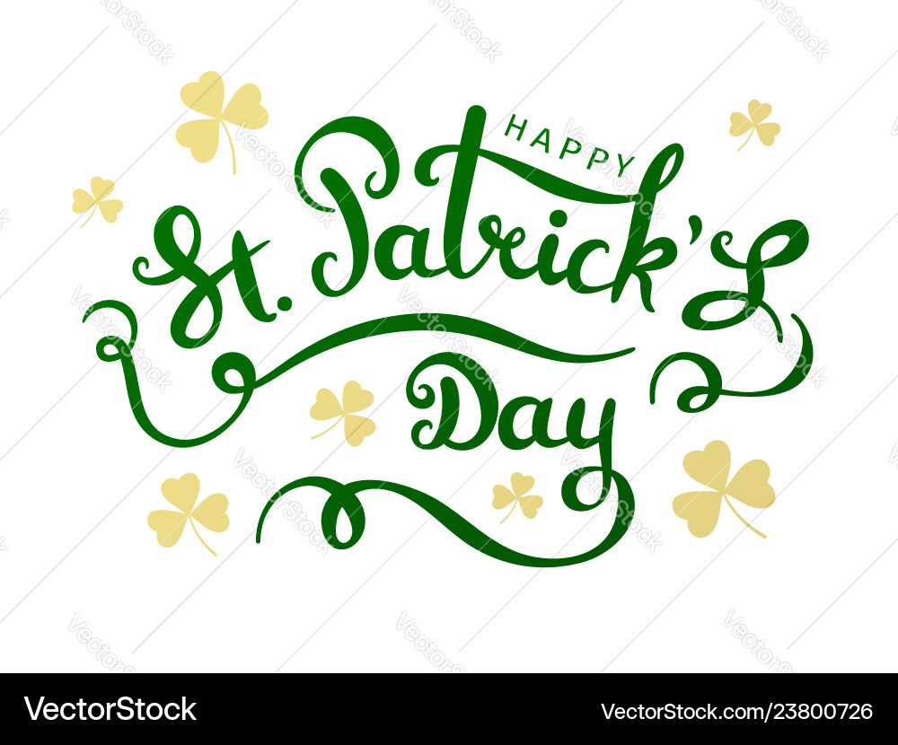 Elegant happy st patricks day greeting card Elegant happy st patricks day greeting card vector image
