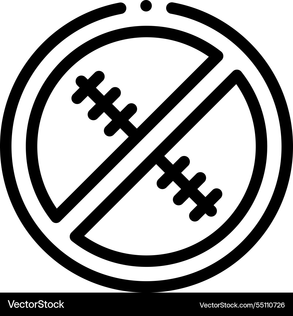 Keine scharfen Objekte Symbol dünne lineare Design Keine scharfen Objekte Symbol dünne lineare Design vektorbild