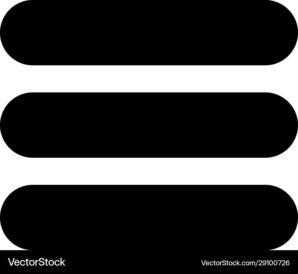 Menu icon isolated on background vector image