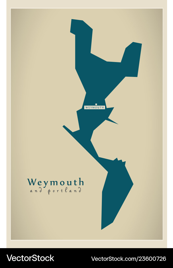 Modern map - weymouth and portland district uk Modern map - weymouth and portland district uk vector image