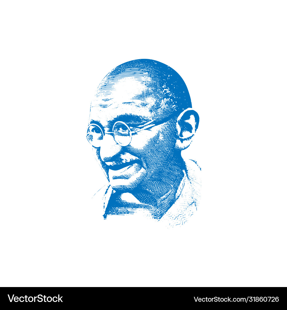 Mohandas karamchand gandhi or mahatma who vector image