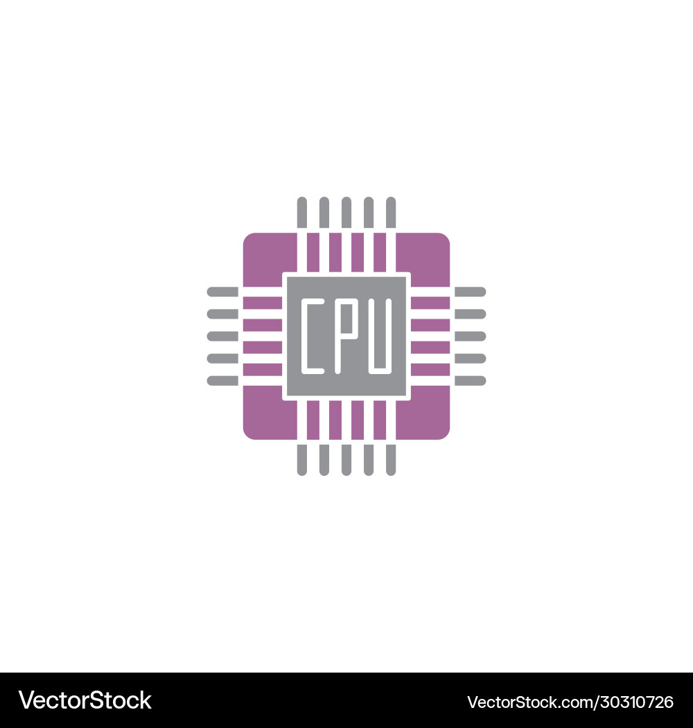 Processor chip related icon on background Processor chip related icon on background vector image