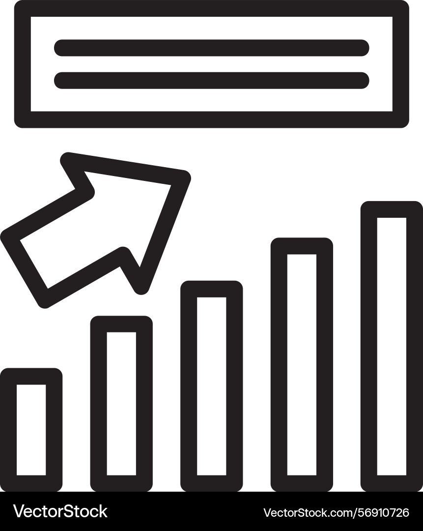 Progress linear style icon design Vector Image