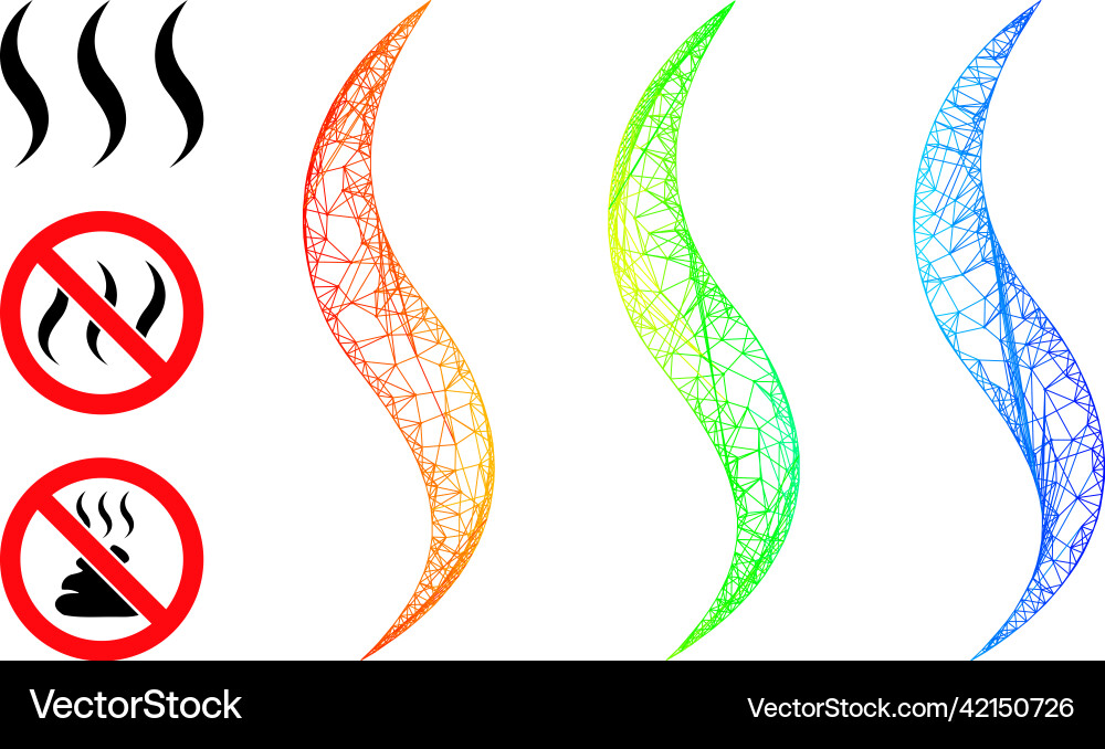 Rainbow gradient net mesh aroma icon Vector Image