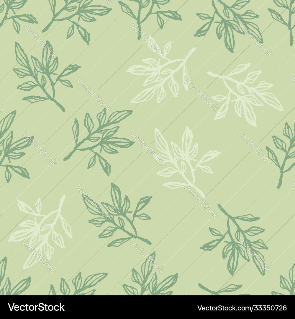 Random spring seamless pattern with green Vector Image