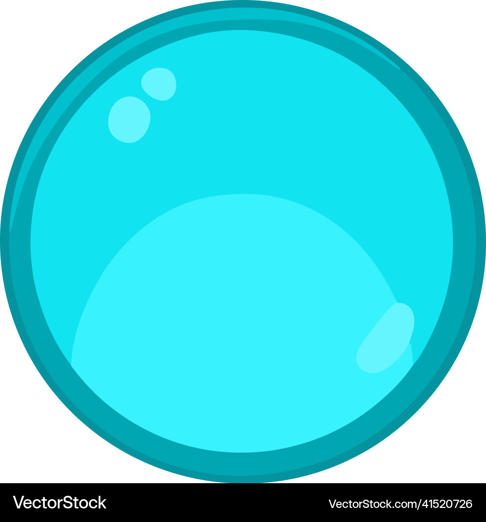 Round blue button for game or website Round blue button for game or website vector image
