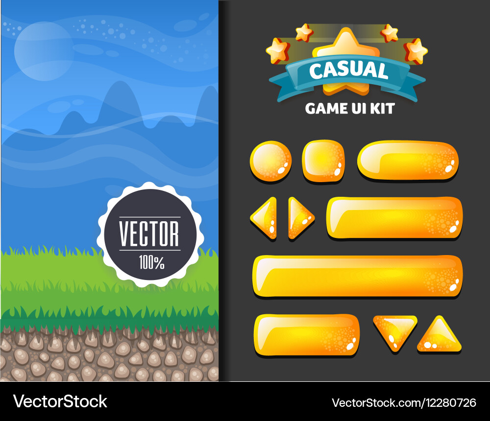 Set of buttons Vector Image