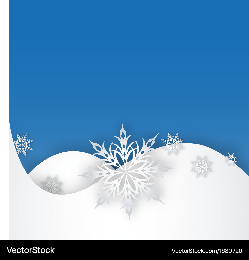 Snowflake on a paper background Vector Image