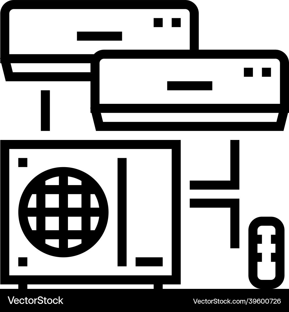 Split system line icon Split system line icon Vector Image