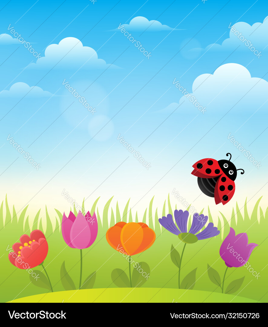 Spring topic background 7 Vector Image