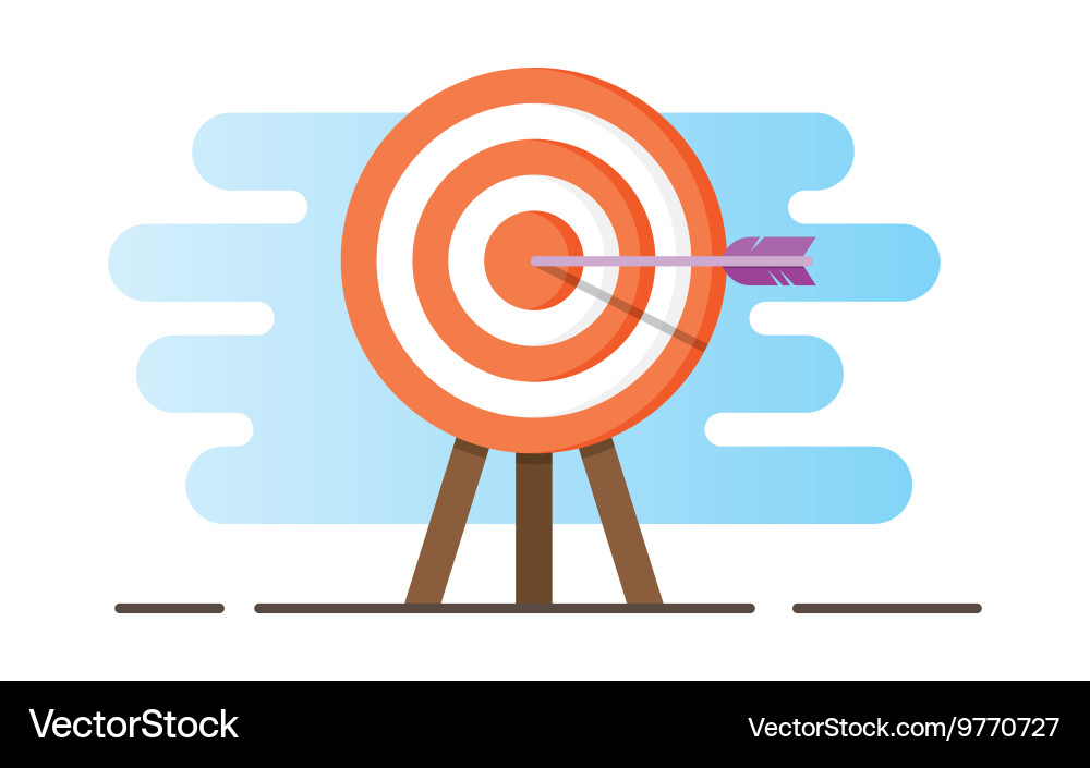 A target with an arrow Vector Image