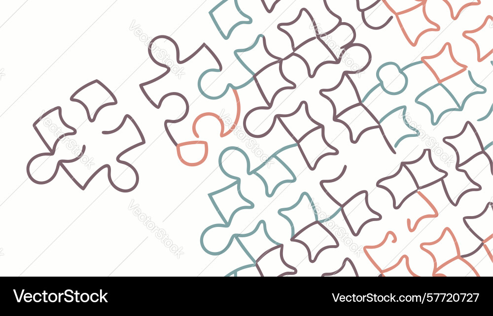 Abstract geometric puzzle grid pattern design vector image
