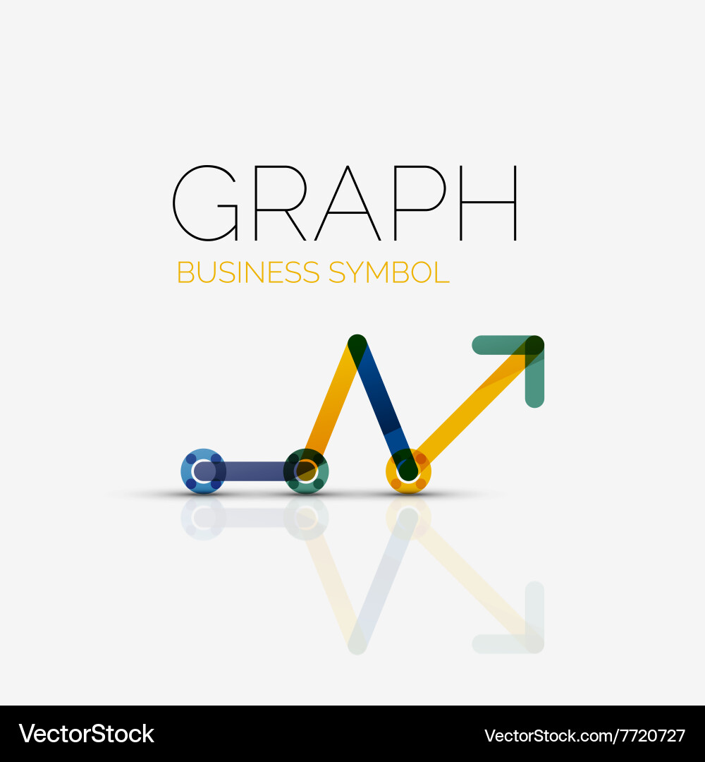 Abstract logo idea linear chart or graph Vector Image