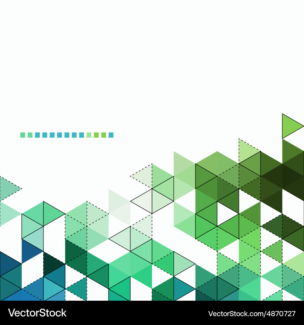 Abstract technology background with color triangle vector image