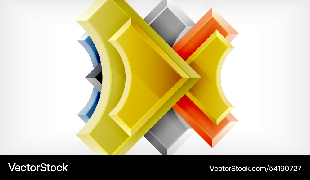 Arrow with round elements color geometric shapes Arrow with round elements color geometric shapes vector image