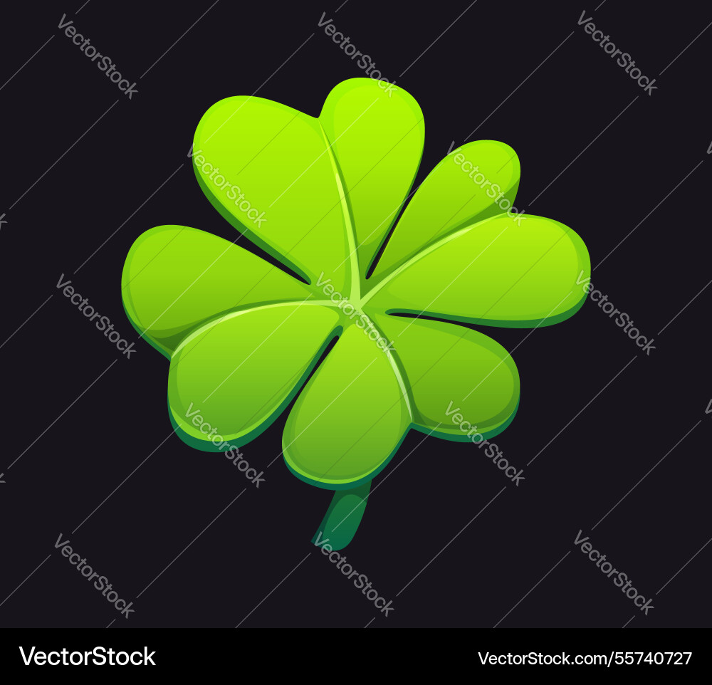 Cartoon Glück vier Blatt Klee Shamrock Pflanze Cartoon Glück vier Blatt Klee Shamrock Pflanze vektorbild