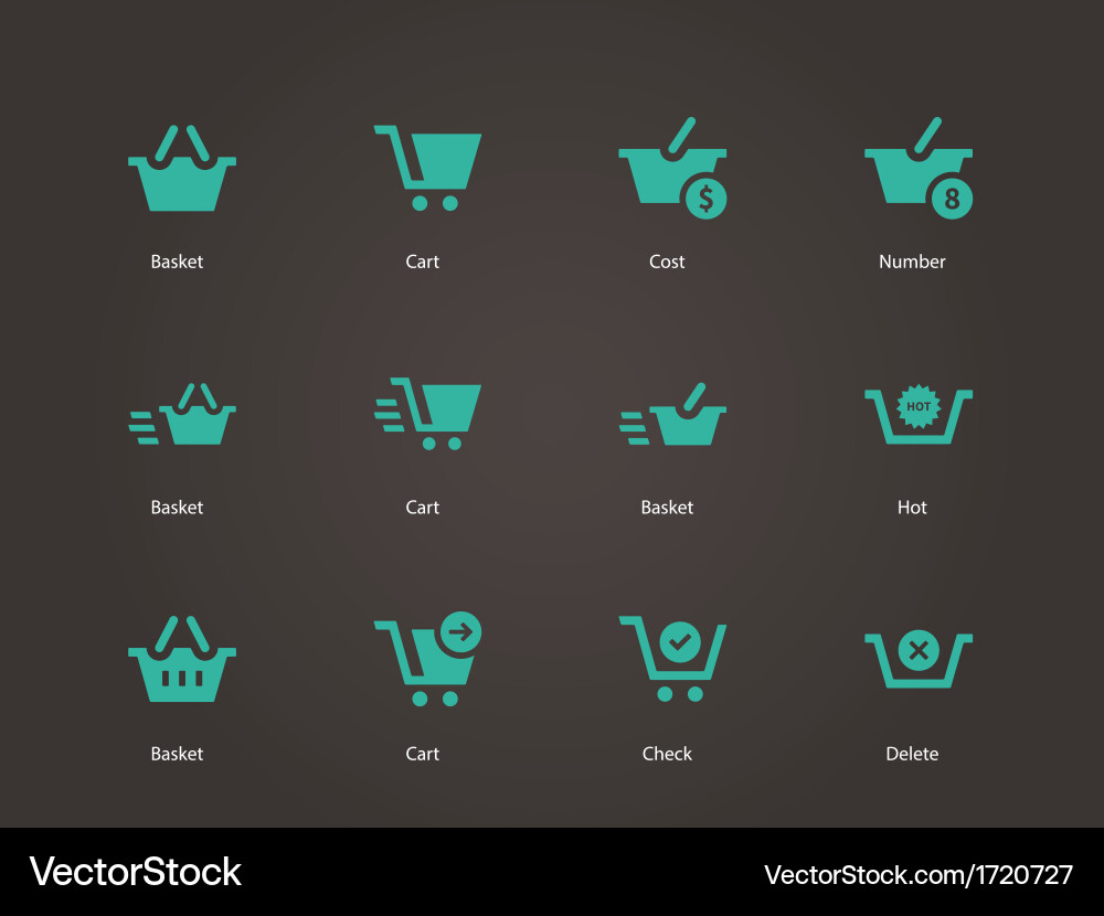 Checkout Icon Set Vector Image