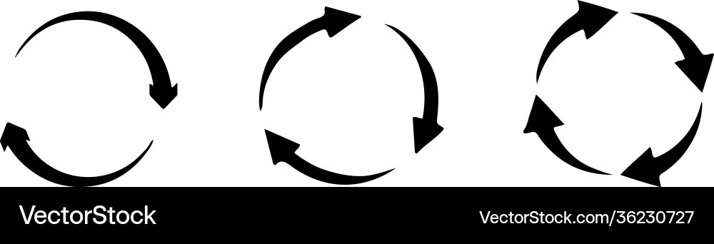 Circular arrow icon isolated on white background Vector Image