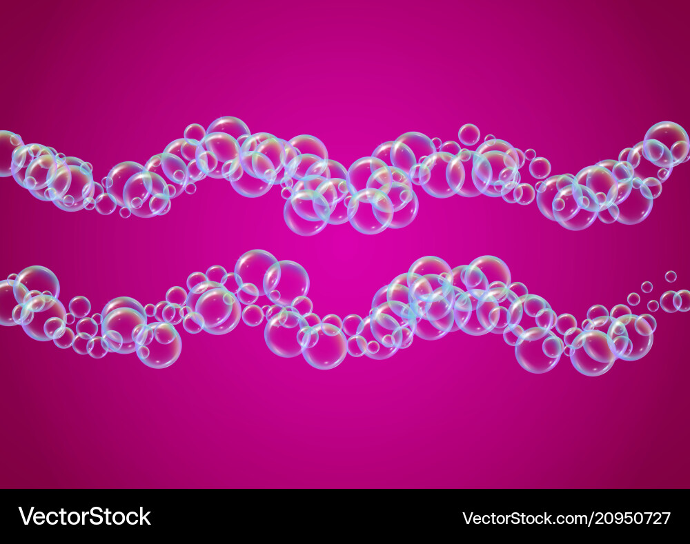 Cleaning foam on gradient background Cleaning foam on gradient background vector image