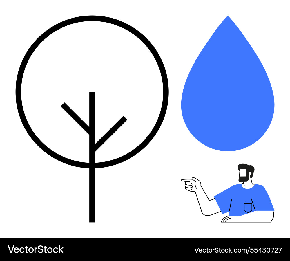 Conservation elements simplistic representations Vector Image