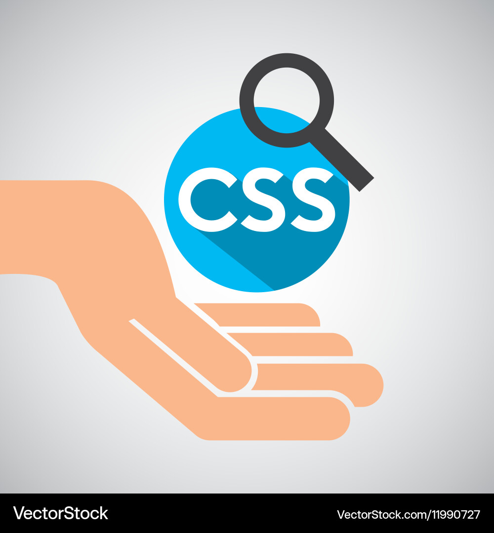 Handoptimierung Technologie css Sprache Web vektorbild