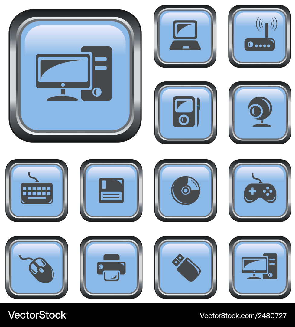 Hardware buttons vector image