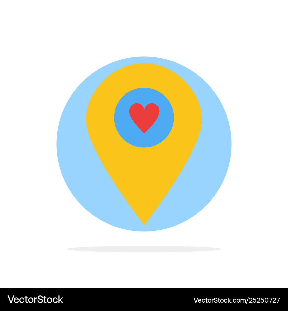 Heart location map pointer abstract circle Heart location map pointer abstract circle Vector Image