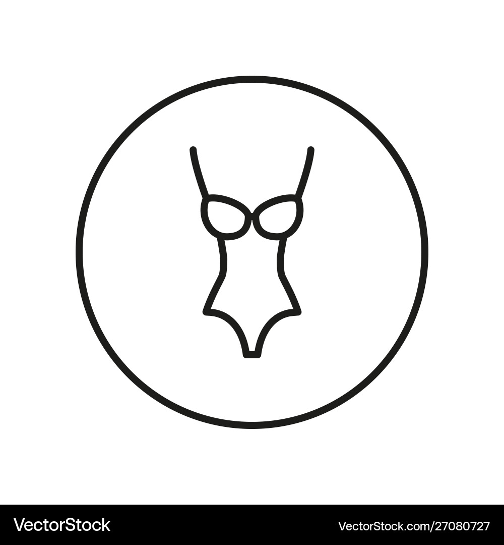 Korsett-Symbol editierbar dünne Linie Korsett-Symbol editierbar dünne Linie vektorbild