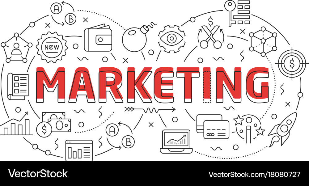 Linear slide for the presentation vector image