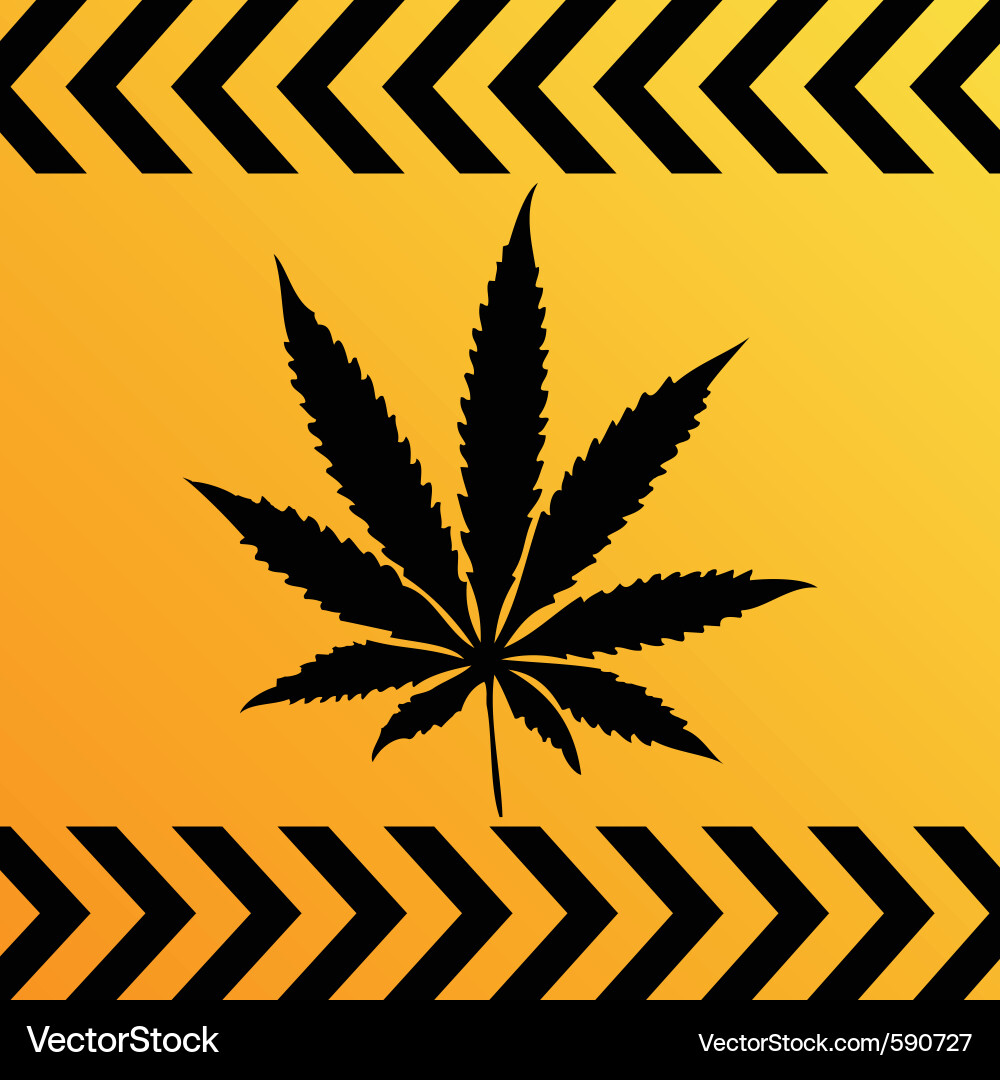 Marijuana Warning Sign Vector Image