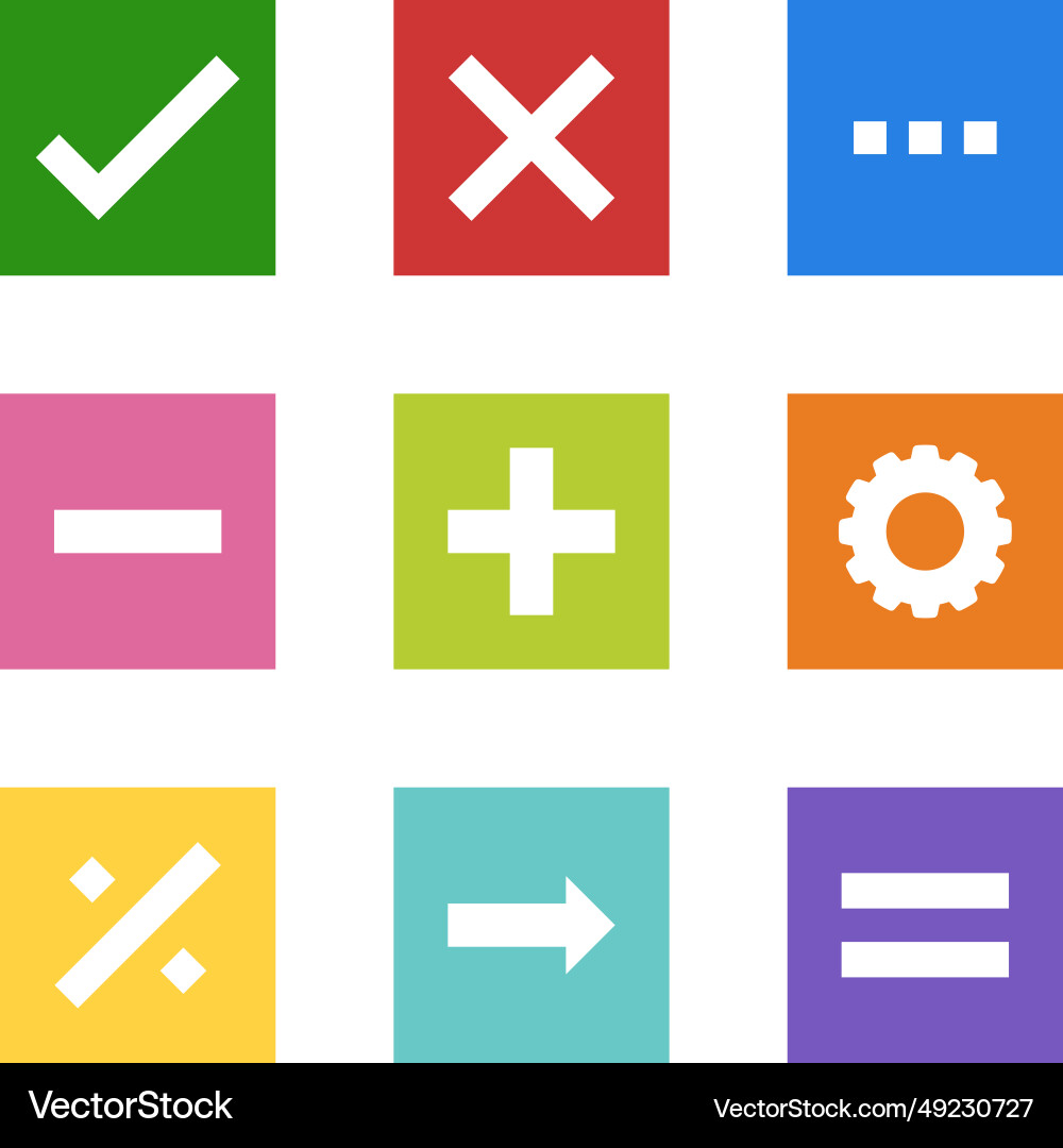 Mathematics right wrong customize square symbol Mathematics right wrong customize square symbol Vector Image