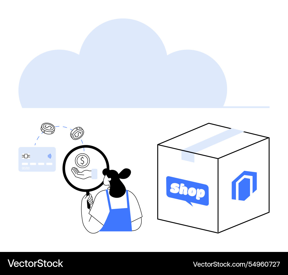 Online shopping process with payment methods Online shopping process with payment methods vector image