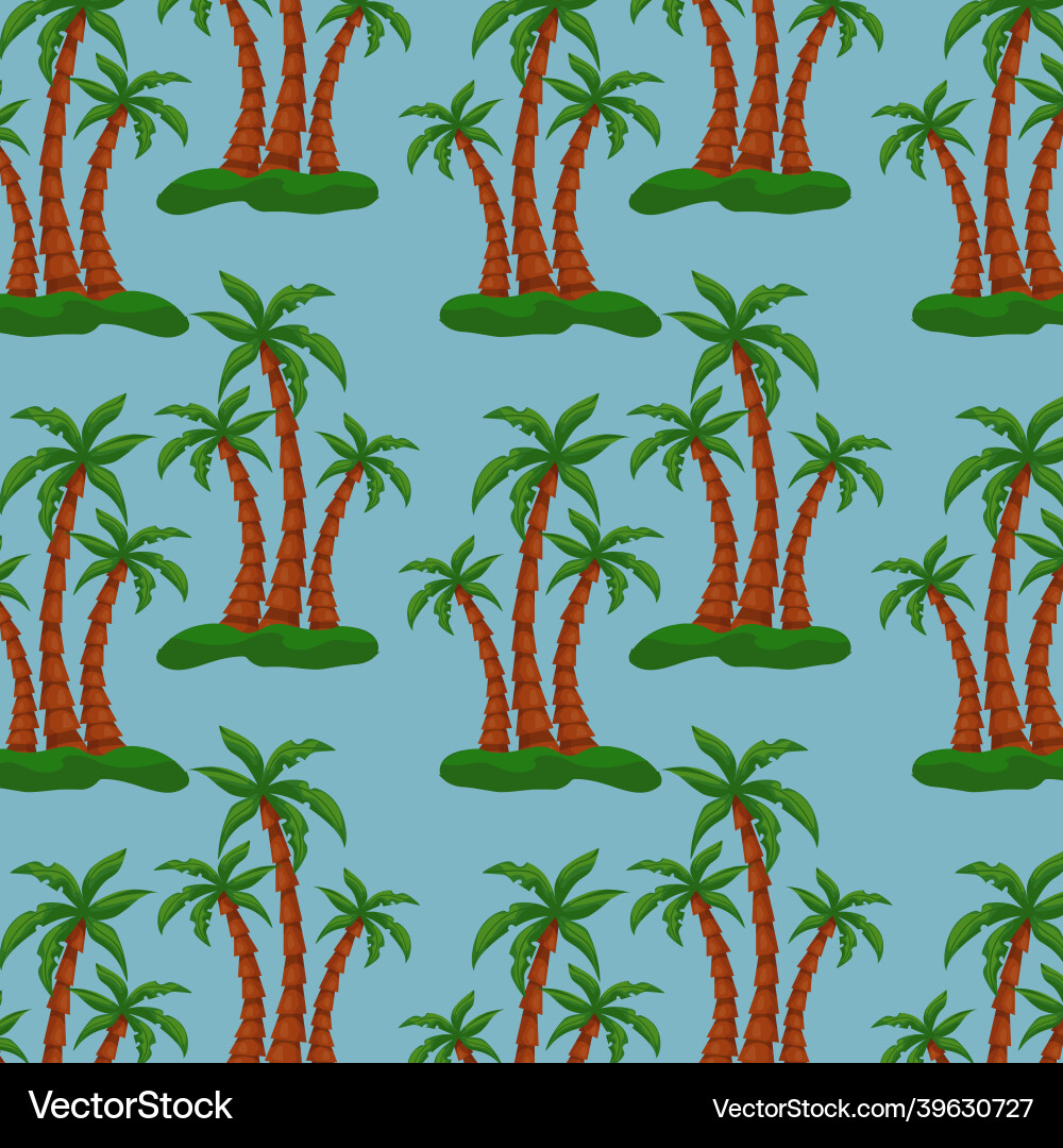 Pattern web palm trees background texture vector image