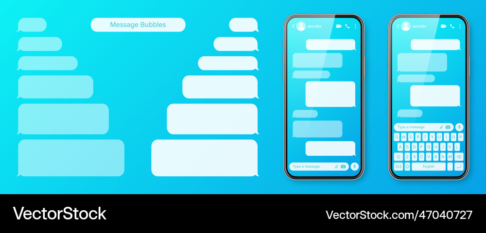 Realistic smartphone with messaging app Realistic smartphone with messaging app vector image